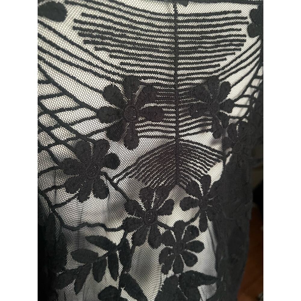 Lace Mesh Cropped Shirt Express Size M - Picture 6 of 7